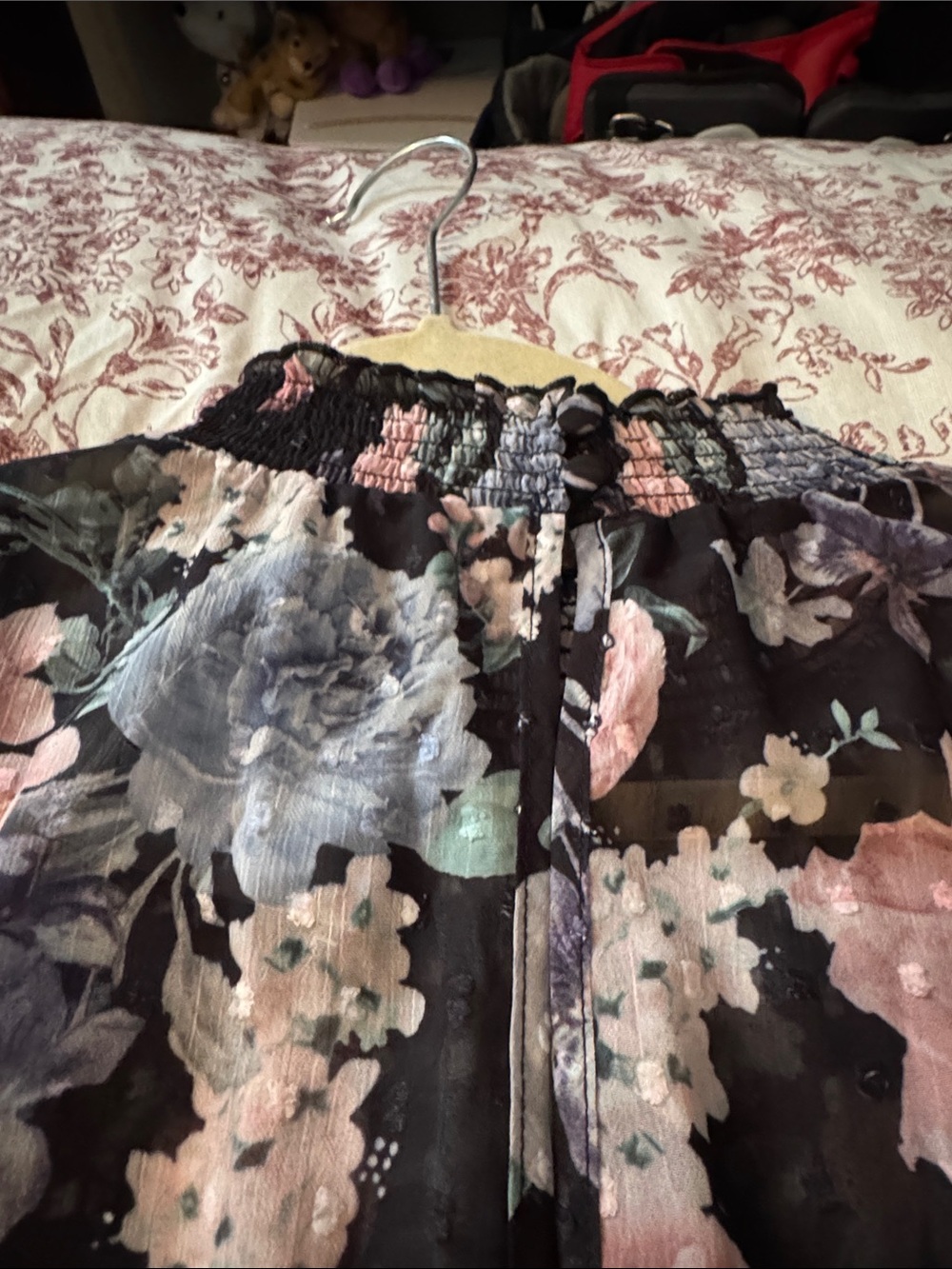 torrid Black Floral Tiered Maxi Dress with Pink and Sage Accents - Picture 2 of 7